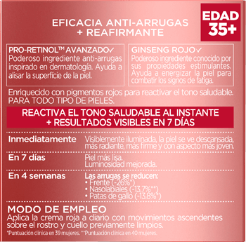 Cuidado Facial Crema Roja Revitalift